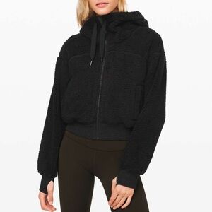 reversible short and sweet sherpa zip up
